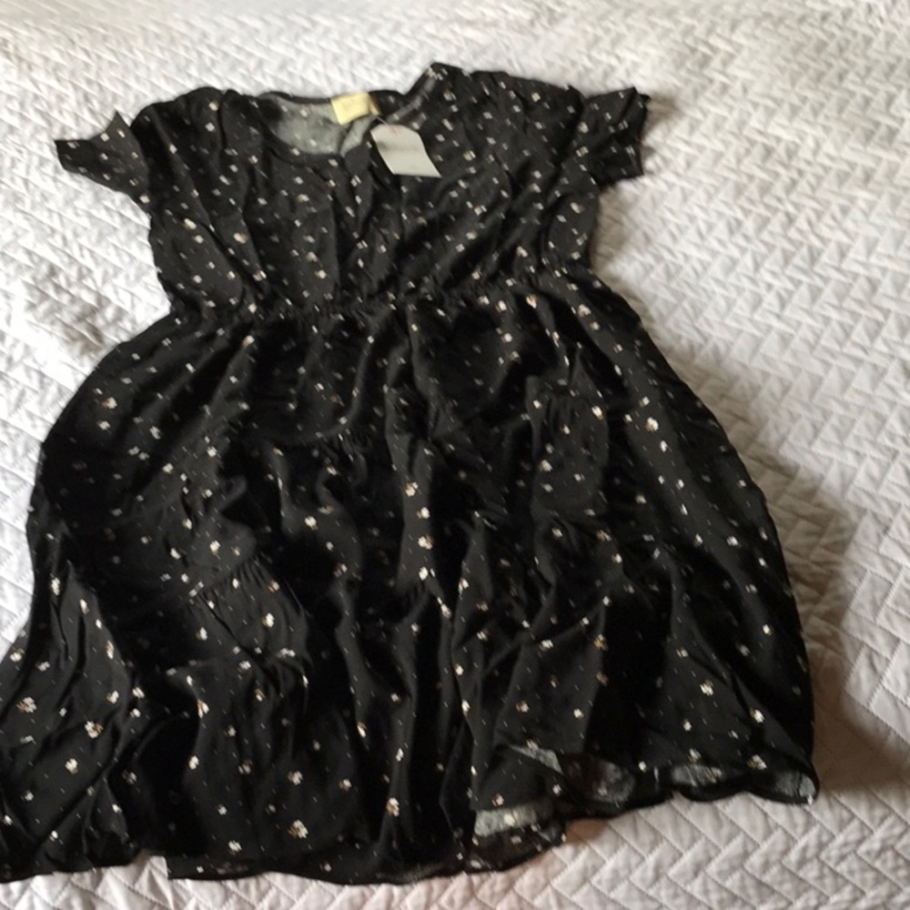 Elegant Black Floral Women's Casual Dress